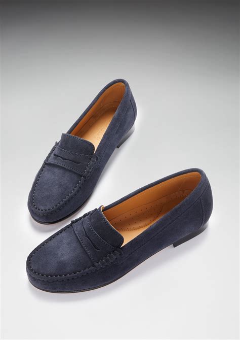 navy blue loafers for women.